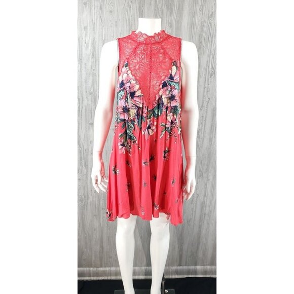 Free People Mini Dress Marsha Floral Lace - Picture 4 of 7